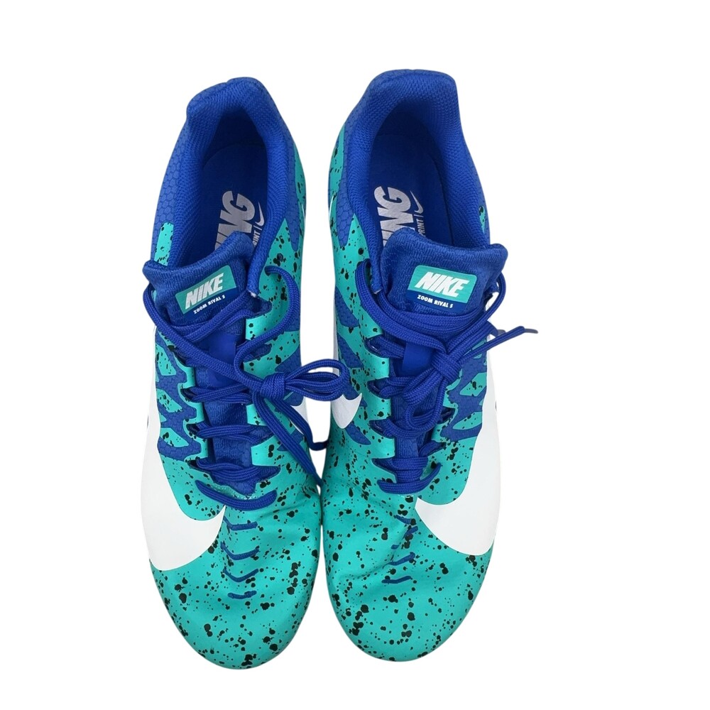 Nike Zoom Rival S 9 Hyper Jade Paint Splatter Mens Size 12 Teal Blue 907564-305